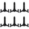 6-Pack Small Wooden Plate Stands for Display 6 Inch, Picture Easels for Desk, Tabletop, Arts and Crafts, DIY Projects, Students, Painting, Artists, Classroom (Black)